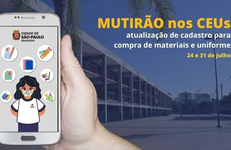 Material e Uniforme escolares – Mutirão da Prefeitura de orientação as famílias
